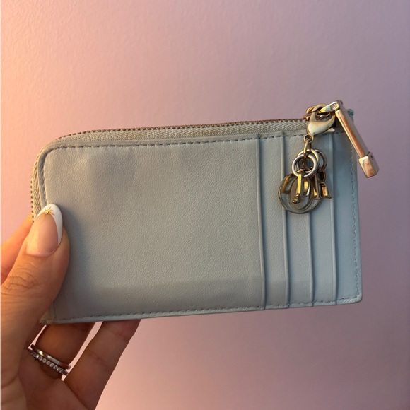 Dior Cannage Quilted Leather Card Holder Grey Wallet – Great Condition Auth - Picture 5 of 5